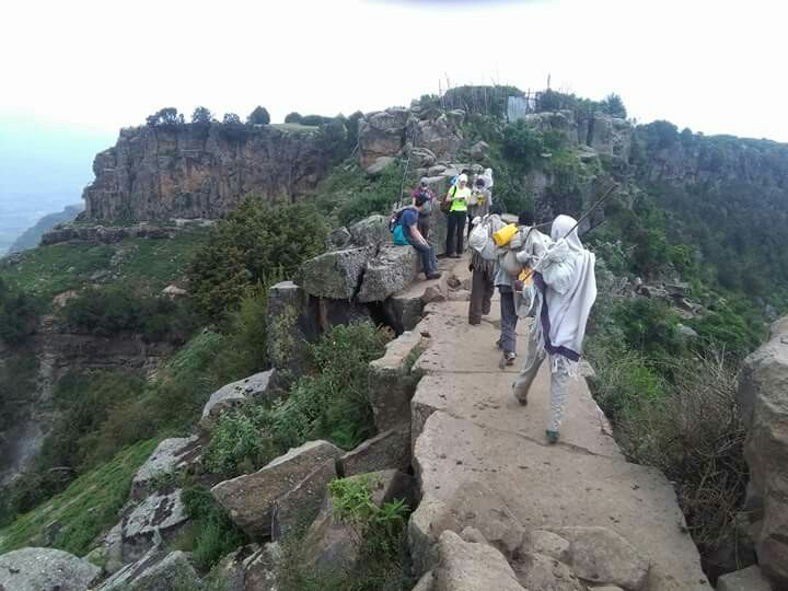Community trekking in Ethiopia